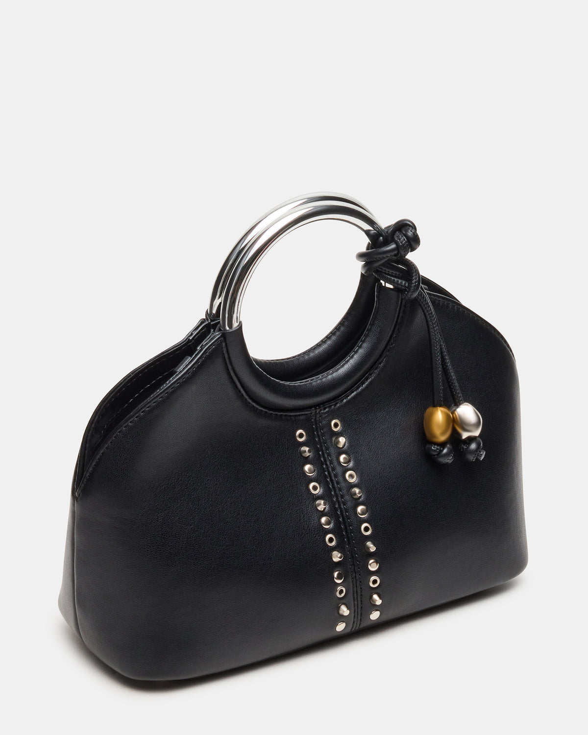 Steve Madden GEENA Embellished Bag Black Ring Top-Handle Crossbody Handbag