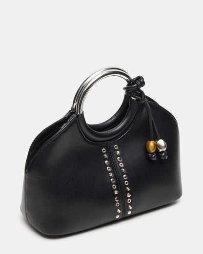 Steve Madden GEENA Embellished Bag Black Ring Top-Handle Crossbody Handbag