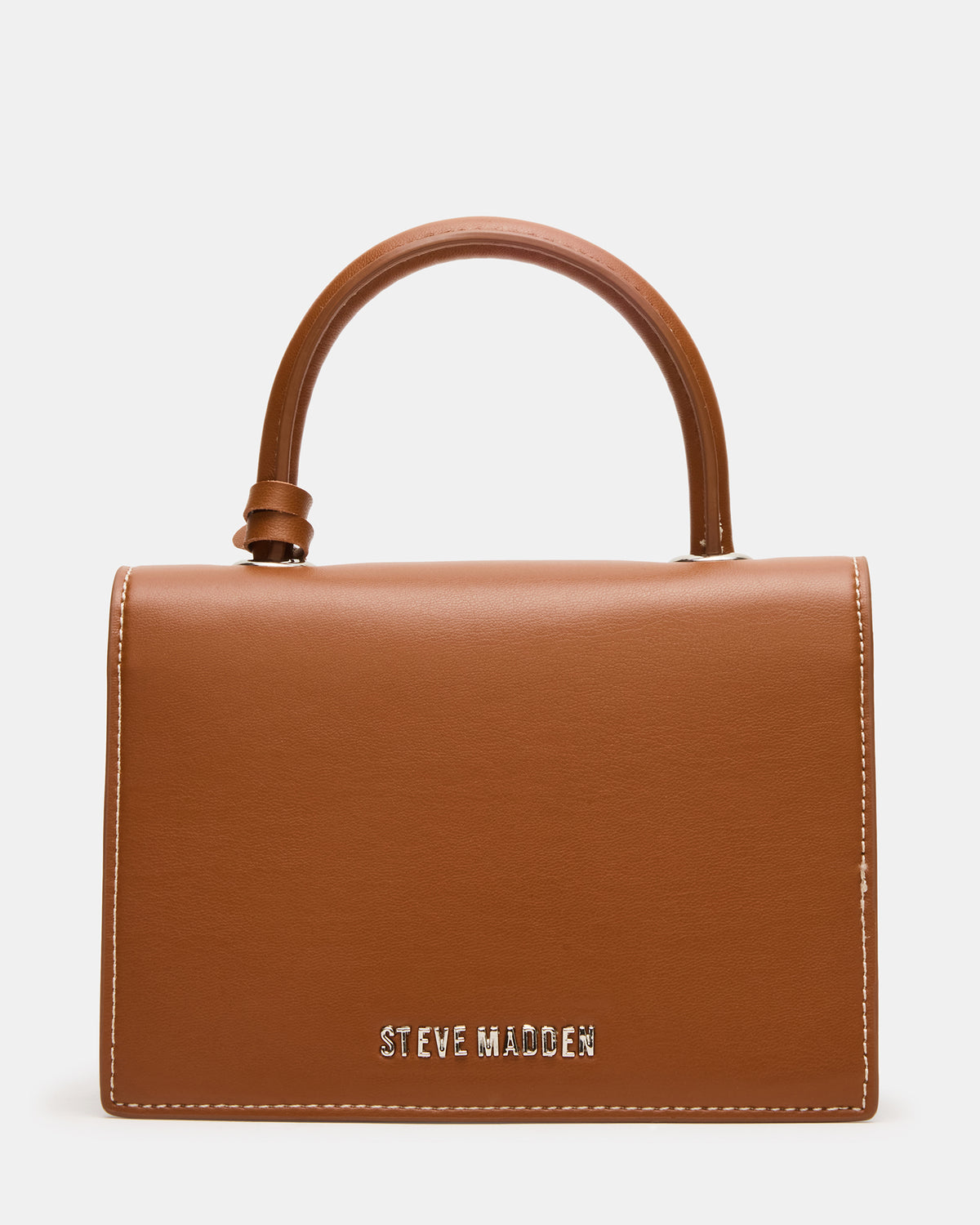 Steve Madden PREPPY Bag Toffee Structured Top-Handle Penny Loafer Crossbody Handbag