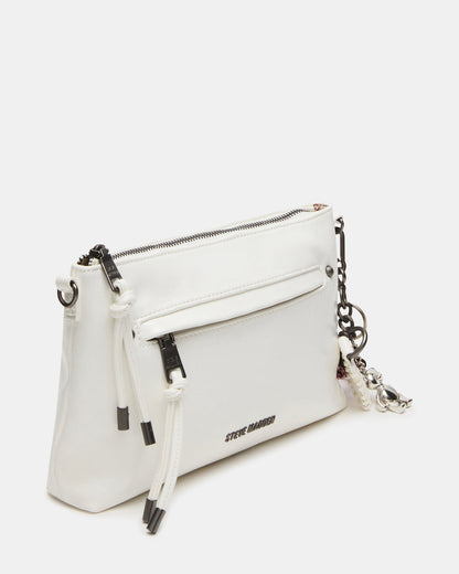 Steve Madden JONY Bag White Top-Zipper Crossbody Handbag