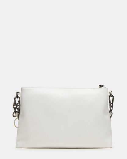 Steve Madden JONY Bag White Top-Zipper Crossbody Handbag