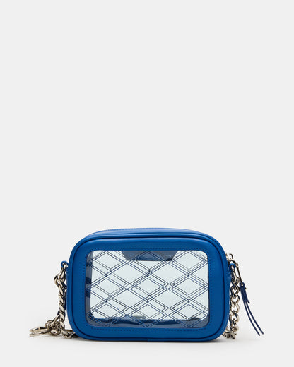Steve Madden JELLY Bag Blue Clear Camera Crossbody Handbag