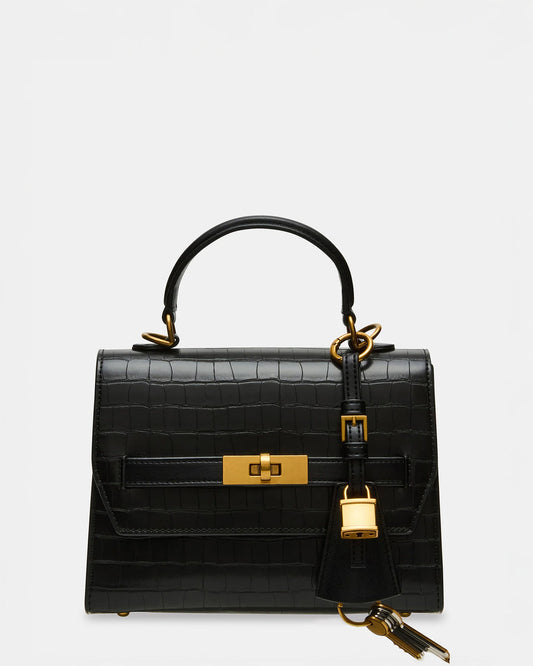 Steve Madden ELLOISE Bag Black Structured Mini Crossbody Handbag