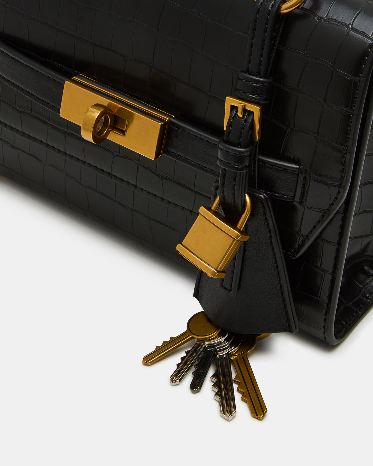 Steve Madden ELLOISE Bag Black Structured Mini Crossbody Handbag
