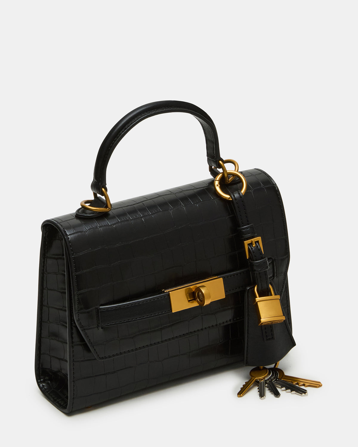 Steve Madden ELLOISE Bag Black Structured Mini Crossbody Handbag