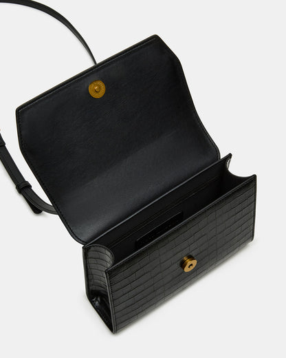Steve Madden ELLOISE Bag Black Structured Mini Crossbody Handbag