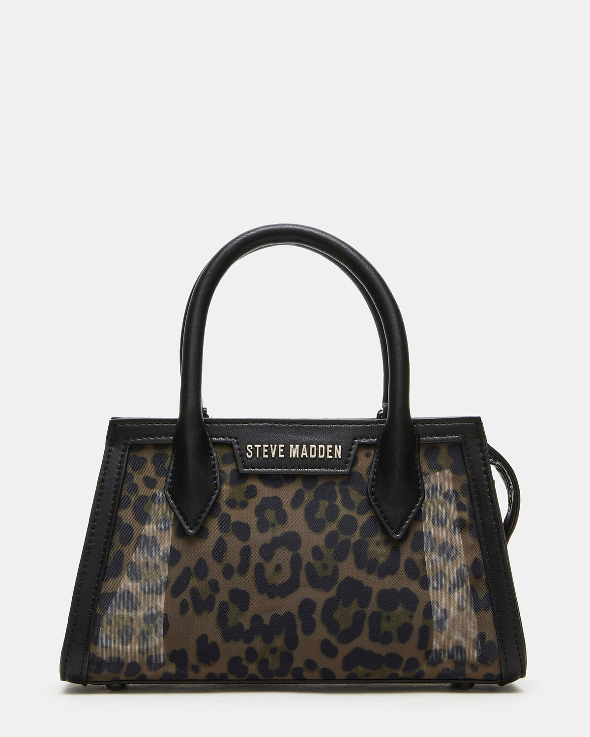 Steve Madden PEACHY Leopard Women's Mini Top-Handle Mesh Handbag