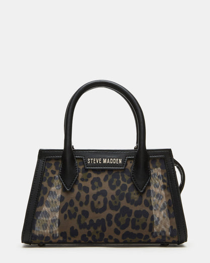 Steve Madden PEACHY Leopard Women's Mini Top-Handle Mesh Handbag