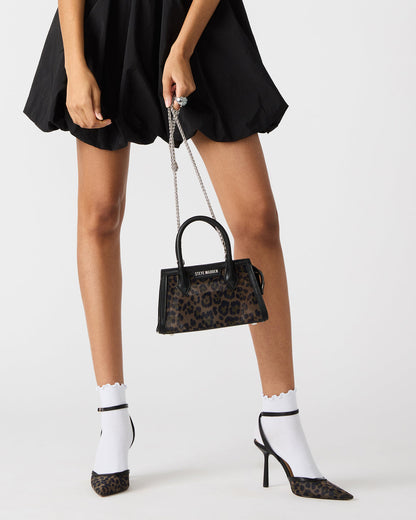Steve Madden PEACHY Leopard Women's Mini Top-Handle Mesh Handbag