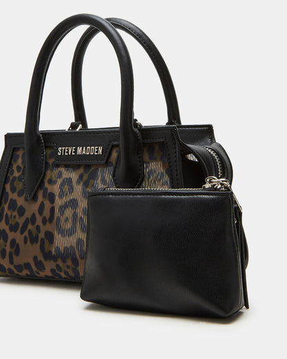 Steve Madden PEACHY Leopard Women's Mini Top-Handle Mesh Handbag