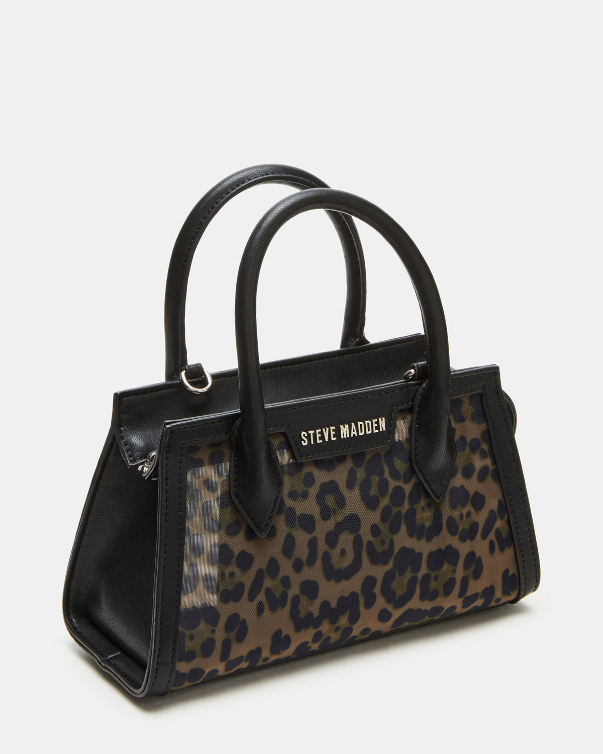 Steve Madden PEACHY Leopard Women's Mini Top-Handle Mesh Handbag