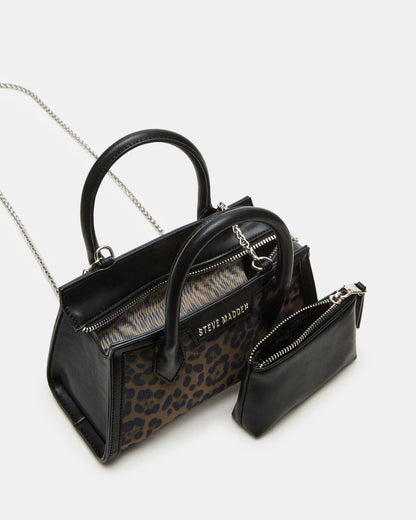 Steve Madden PEACHY Leopard Women's Mini Top-Handle Mesh Handbag