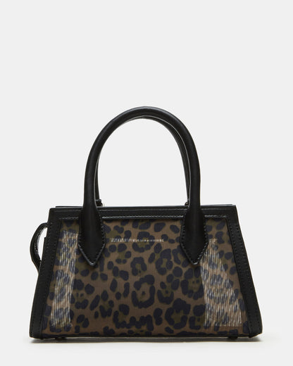 Steve Madden PEACHY Leopard Women's Mini Top-Handle Mesh Handbag