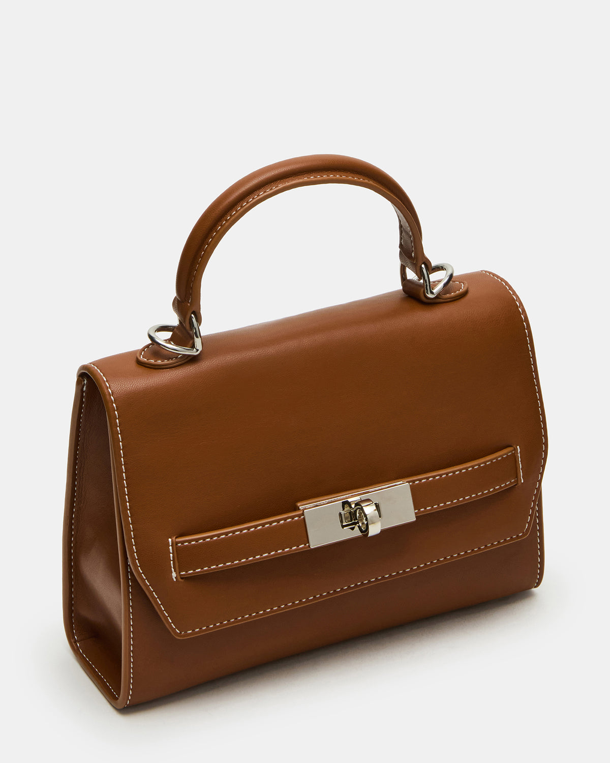 Steve Madden ELLOISE Bag Cognac Structured Mini Crossbody Handbag