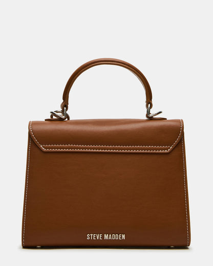 Steve Madden ELLOISE Bag Cognac Structured Mini Crossbody Handbag