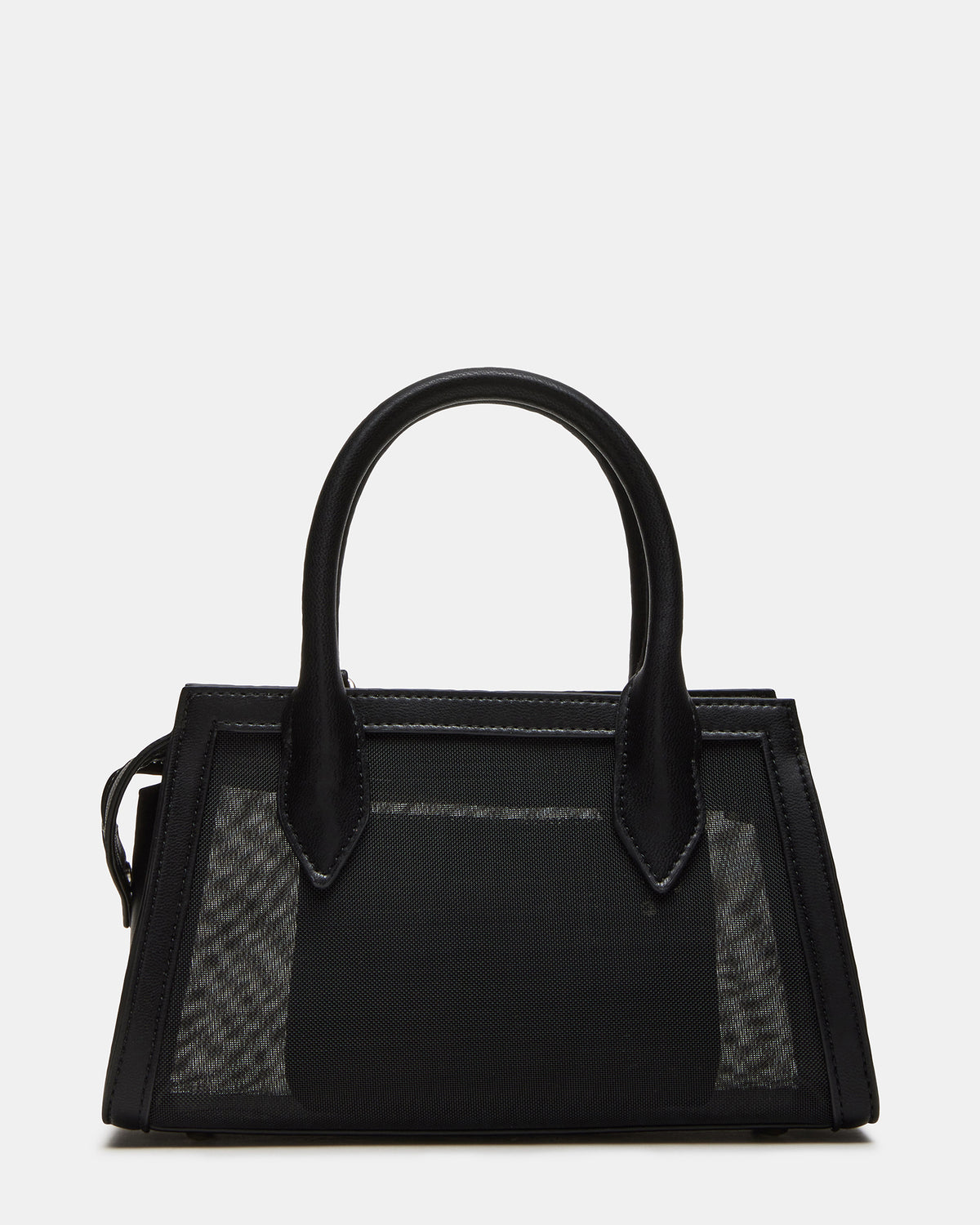 Steve Madden PEACHY Black Women's Mini Top-Handle Mesh Handbag