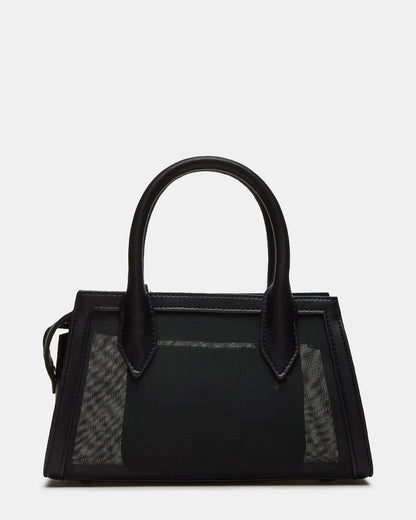 Steve Madden PEACHY Black Women's Mini Top-Handle Mesh Handbag