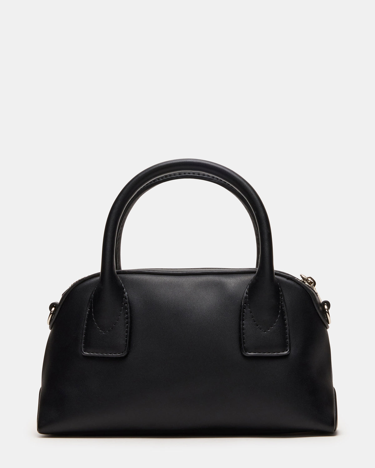 Steve Madden MELODIE Bag Black Dome Satchel Top-Handle Crossbody Handbag