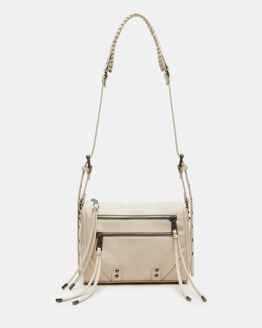 Steve Madden RIGBY Taupe Women's Fringe Studded Crossbody Handbag