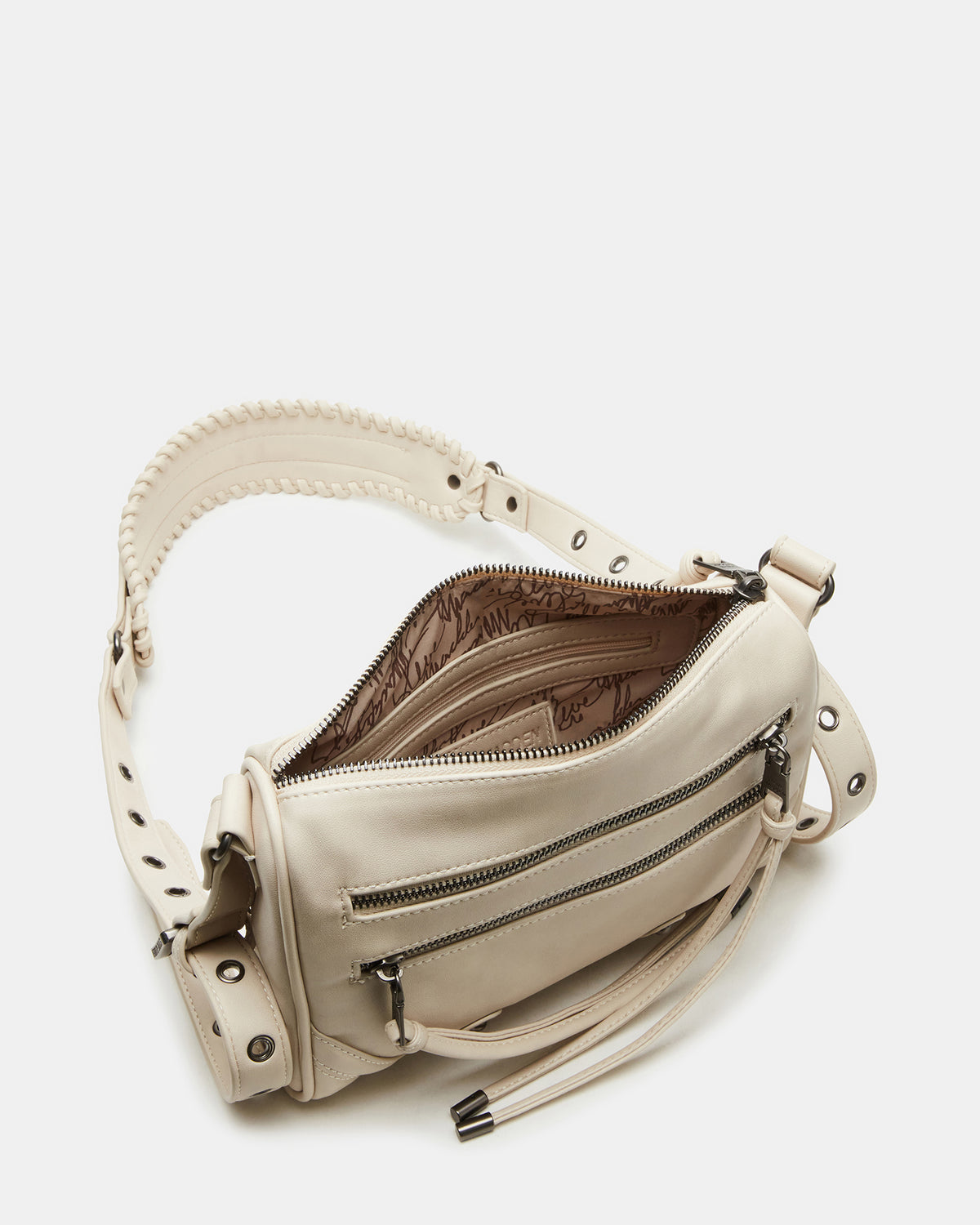 Steve Madden RIGBY Taupe Women's Fringe Studded Crossbody Handbag