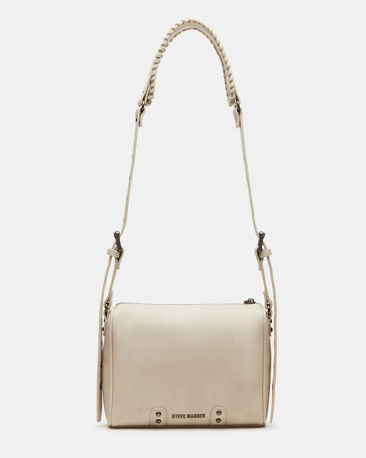 Steve Madden RIGBY Taupe Women's Fringe Studded Crossbody Handbag