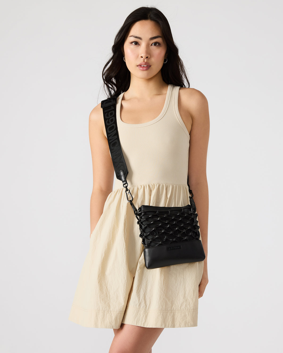 Steve Madden ARDA Black/Black Women's Crossbody Pouch Handbag