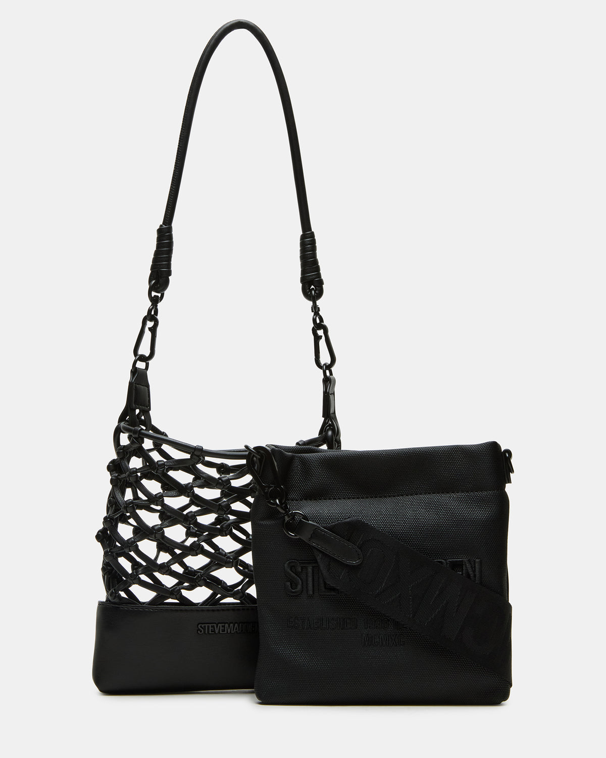 Steve Madden ARDA Black/Black Women's Crossbody Pouch Handbag