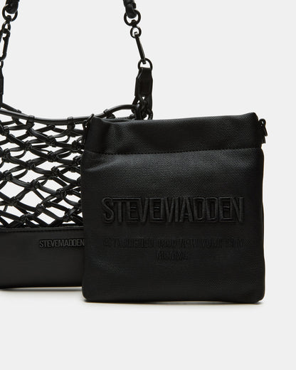 Steve Madden ARDA Black/Black Women's Crossbody Pouch Handbag