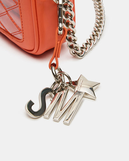 Steve Madden JELLY Bag Orange Clear Camera Crossbody Handbag