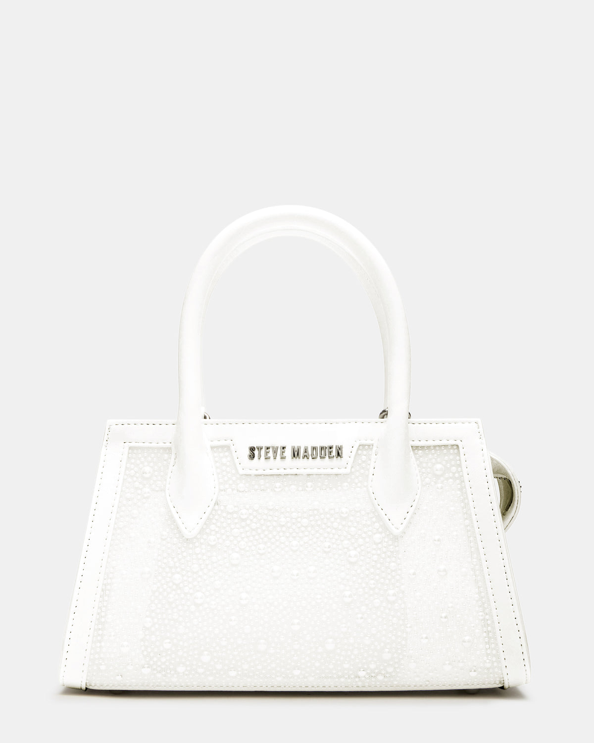 Steve Madden PEACH White Multi Women's Mini Top-Handle Mesh Handbag