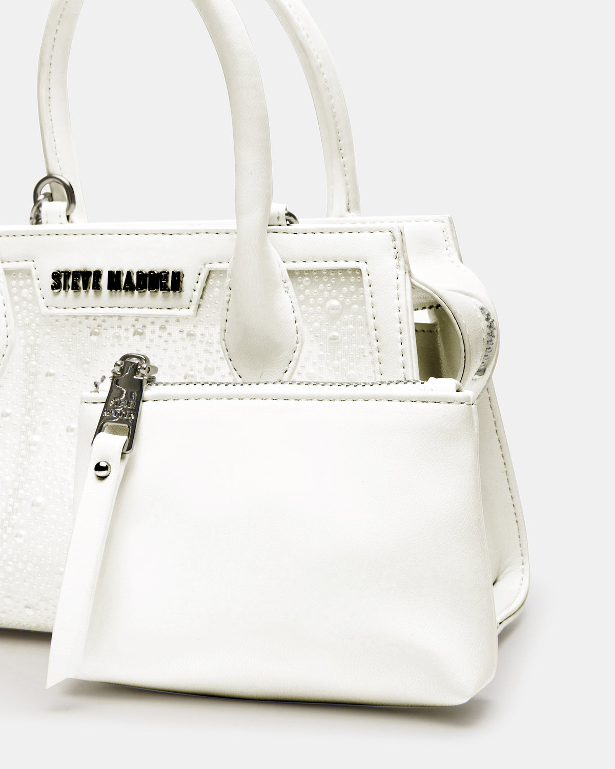 Steve Madden PEACH White Multi Women's Mini Top-Handle Mesh Handbag