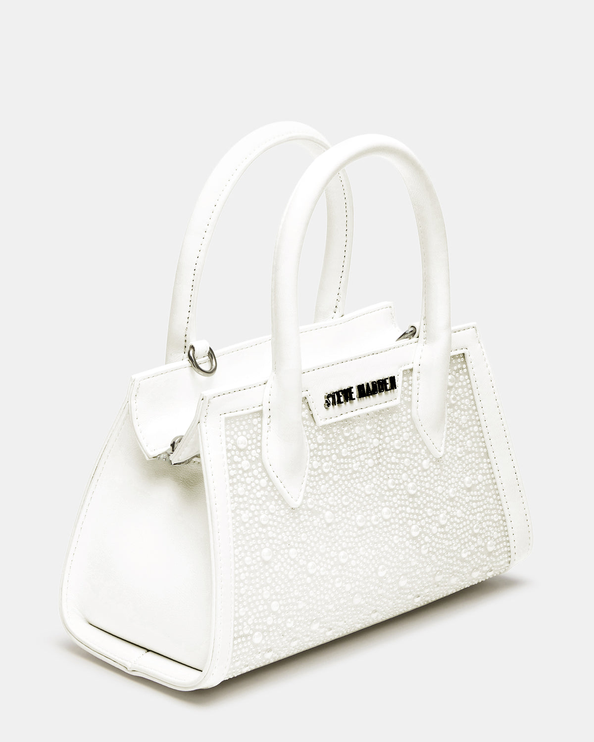 Steve Madden PEACH White Multi Women's Mini Top-Handle Mesh Handbag