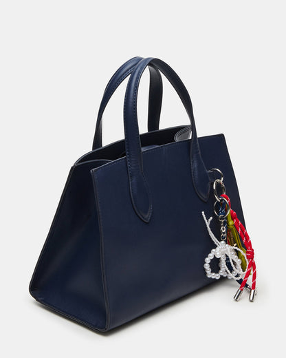 Steve Madden CALLEB Bag Navy Structured Tote Crossbody Handbag