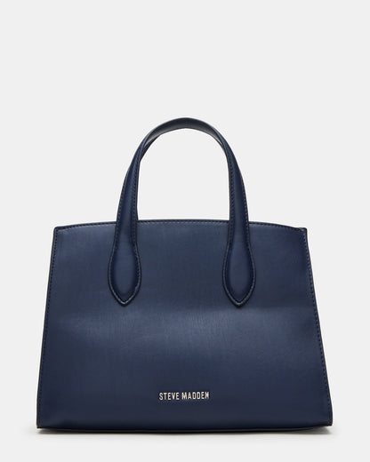 Steve Madden CALLEB Bag Navy Structured Tote Crossbody Handbag