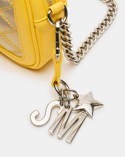 Steve Madden JELLY Bag Yellow Clear Camera Crossbody Handbag