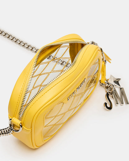 Steve Madden JELLY Bag Yellow Clear Camera Crossbody Handbag