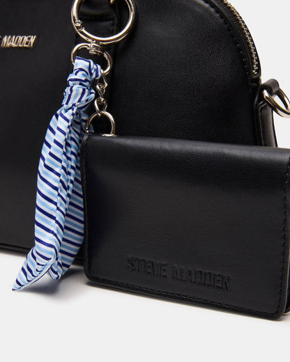 Steve Madden CALLY Bag Black Dome Satchel Top-Handle Crossbody Women's Handbag