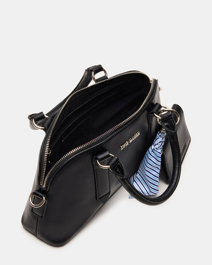 Steve Madden CALLY Bag Black Dome Satchel Top-Handle Crossbody Women's Handbag