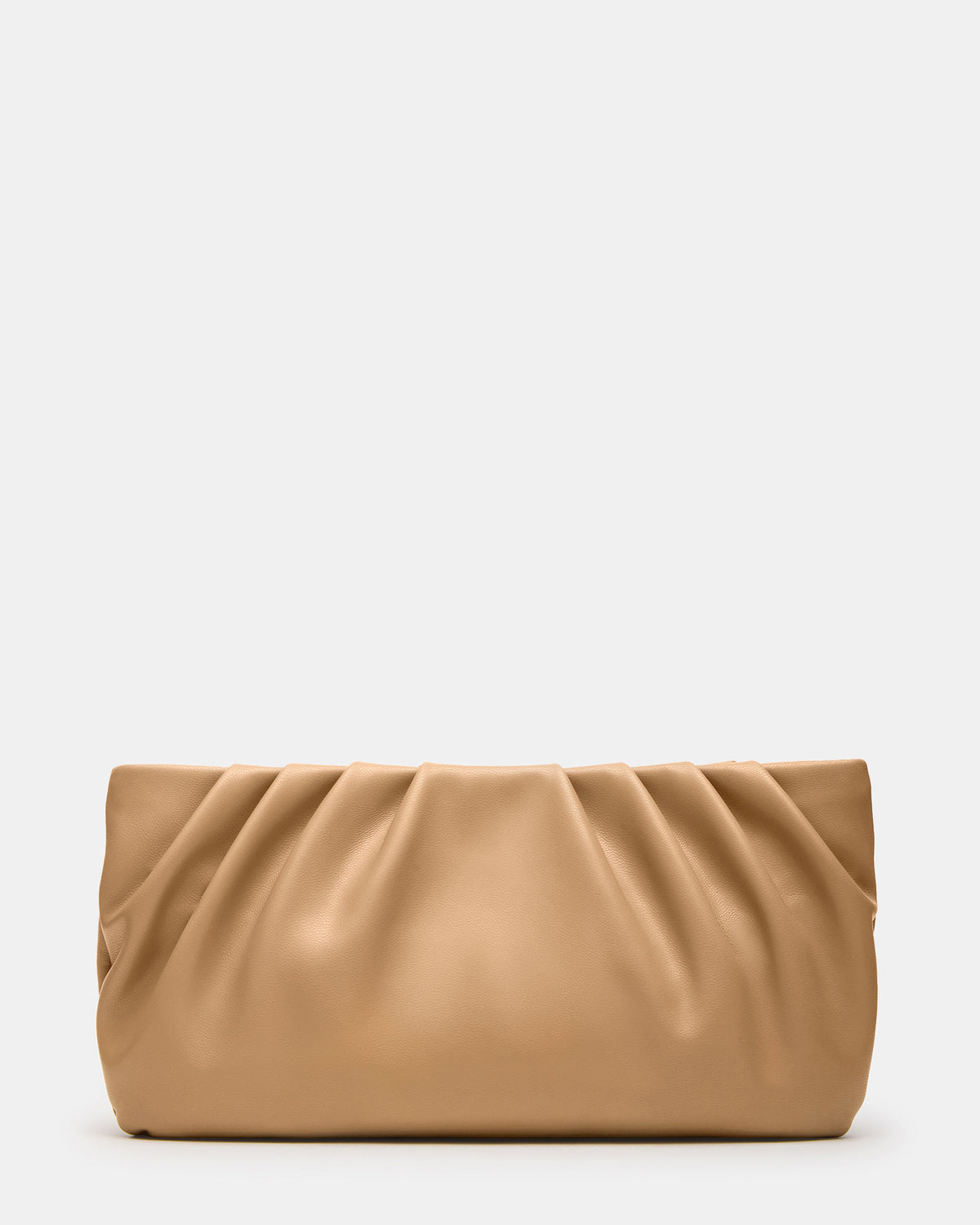 Steve Madden NIKA Chestnut Women's Pleated Crossbody Clutch Handbag