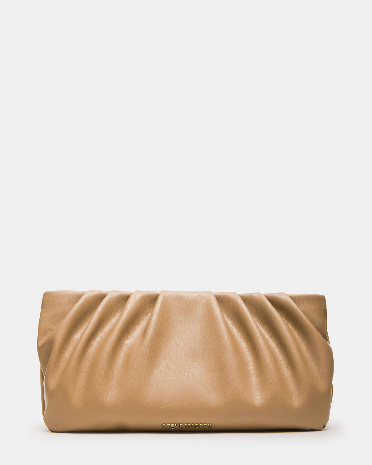 Steve Madden NIKA Chestnut Women's Pleated Crossbody Clutch Handbag