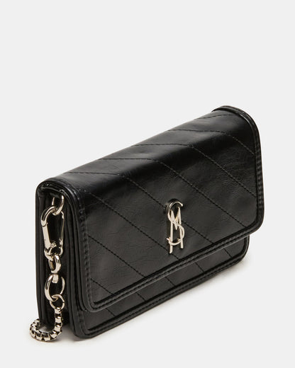 Steve Madden RELAX Bag Black Logo Chain Strap Crossbody Handbag