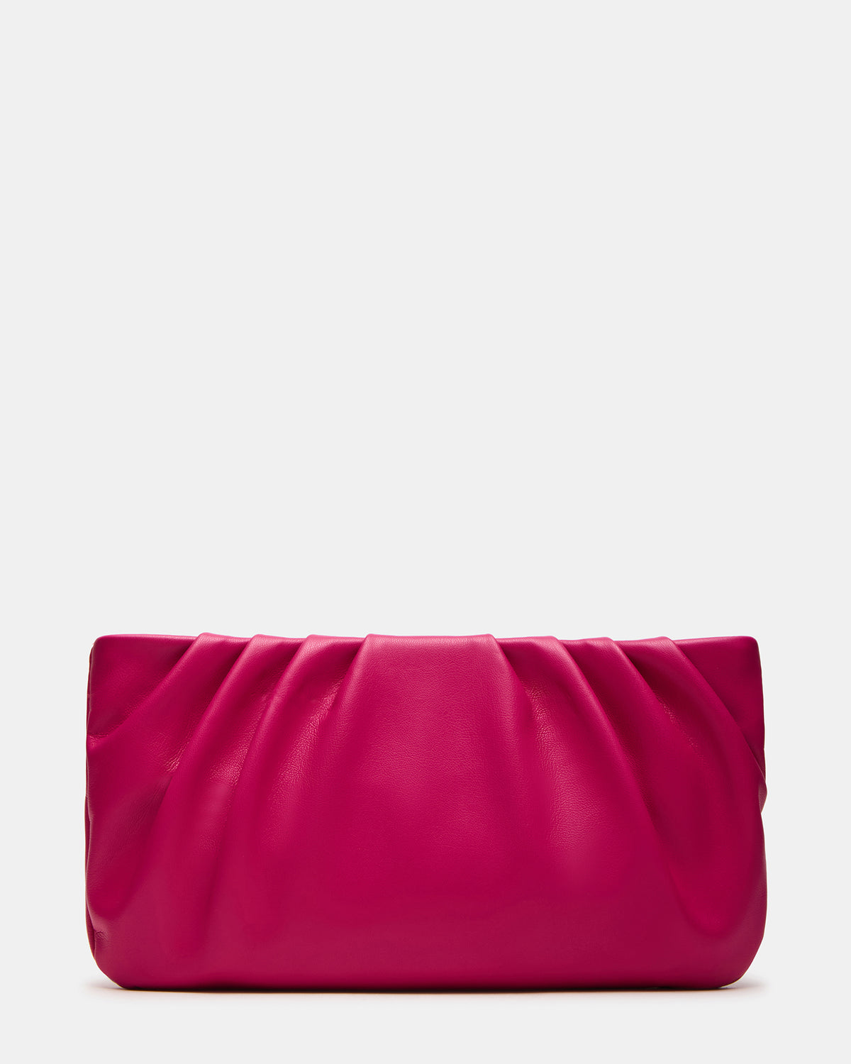 Steve Madden NIKA Fuchsia Women's Pleated Crossbody Clutch Handbag