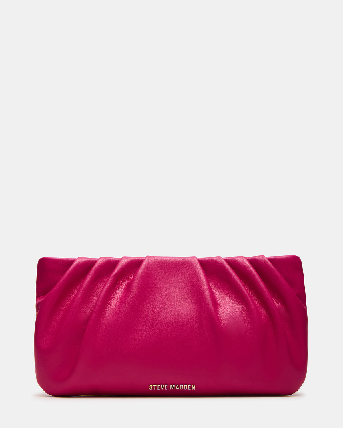 Steve Madden NIKA Fuchsia Women's Pleated Crossbody Clutch Handbag