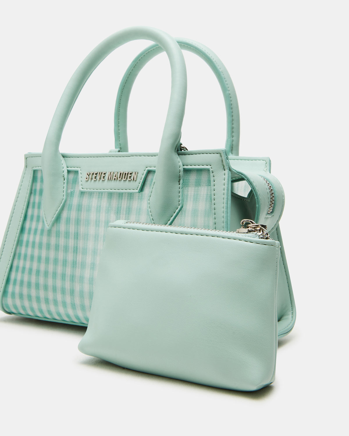 Steve Madden PEACHY Green Multi Women's Mini Top-Handle Mesh Handbag