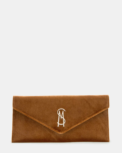 Steve Madden SMOOTH Bag Rust Fabric Envelope Logo Crossbody Clutch Handbag