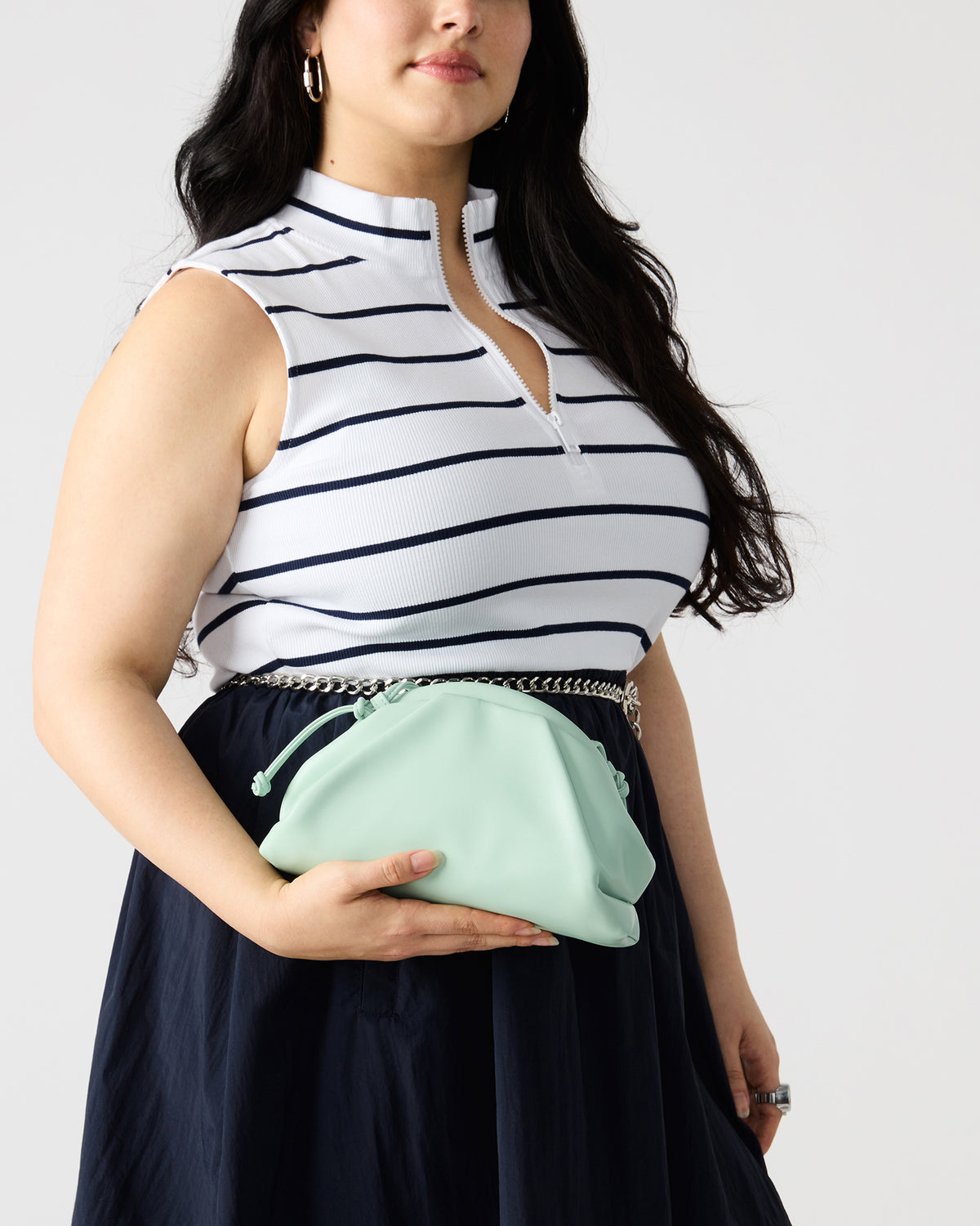 Steve Madden HAILEE Light Green Women's Soft Clutch Handbag