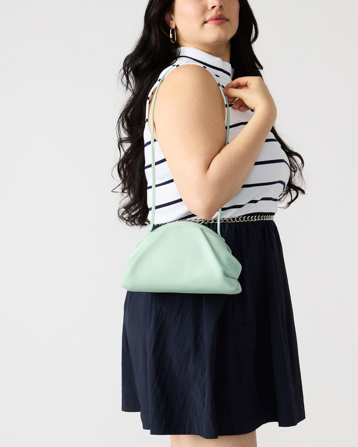 Steve Madden HAILEE Light Green Women's Soft Clutch Handbag