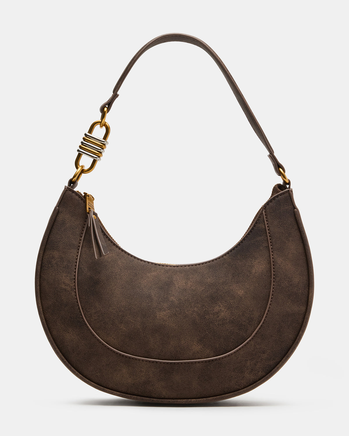 Steve Madden LOHAN Bag Brown Structured Hobo Shoulder Handbag