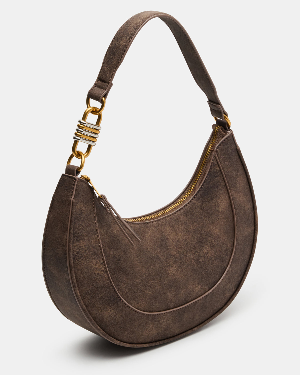 Steve Madden LOHAN Bag Brown Structured Hobo Shoulder Handbag