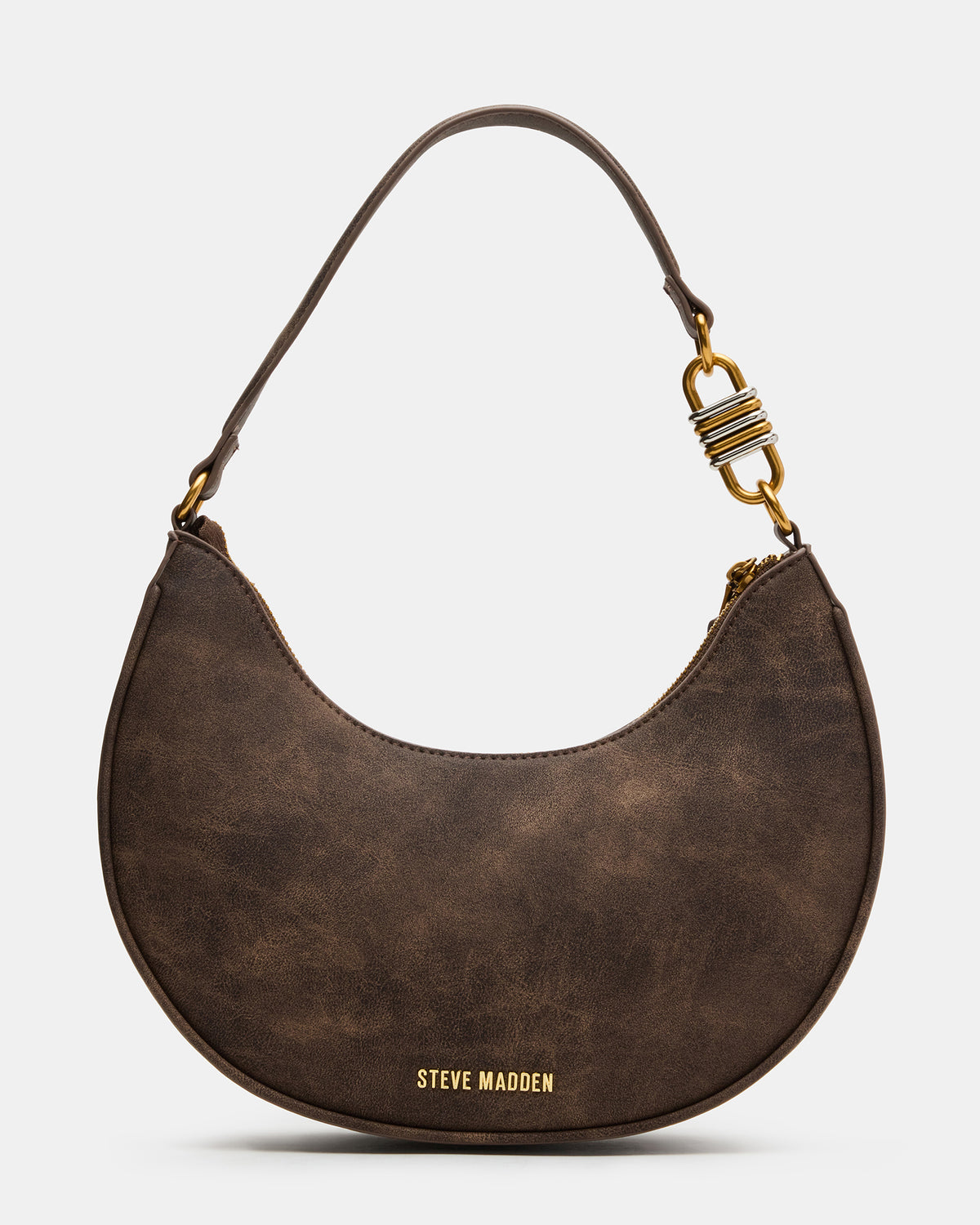 Steve Madden LOHAN Bag Brown Structured Hobo Shoulder Handbag